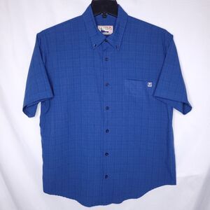 Huk Fishing Shirt Mens Large Blue Kona Short Sleeve Performance